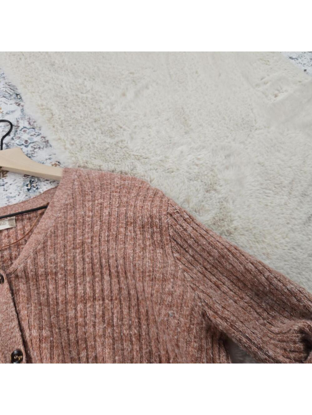 Altar’d State Rust Button Cardigan Women Large - Picture 5 of 8
